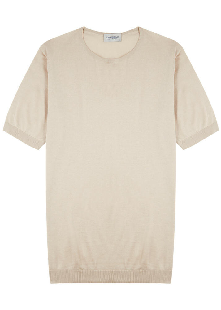 John Smedley Belden Cotton T-shirt - Beige Cover