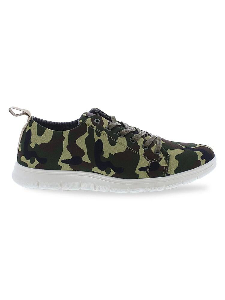 French Connection Men's Raven Low Top Camo Sneakers - Green Cover