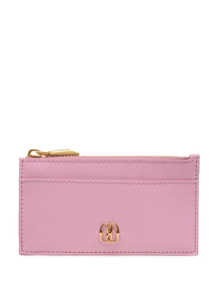 Bally logo-plaque leather wallet - Pink Cover