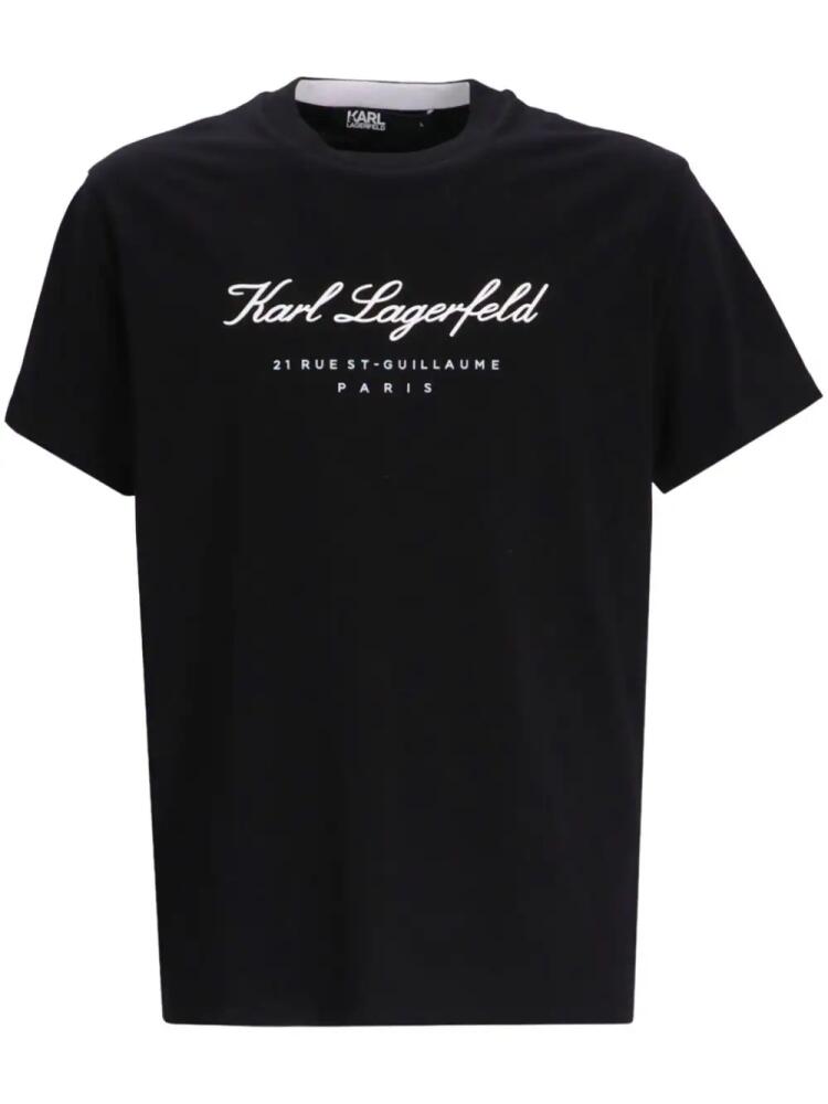 Karl Lagerfeld logo-print cotton T-shirt - Black Cover