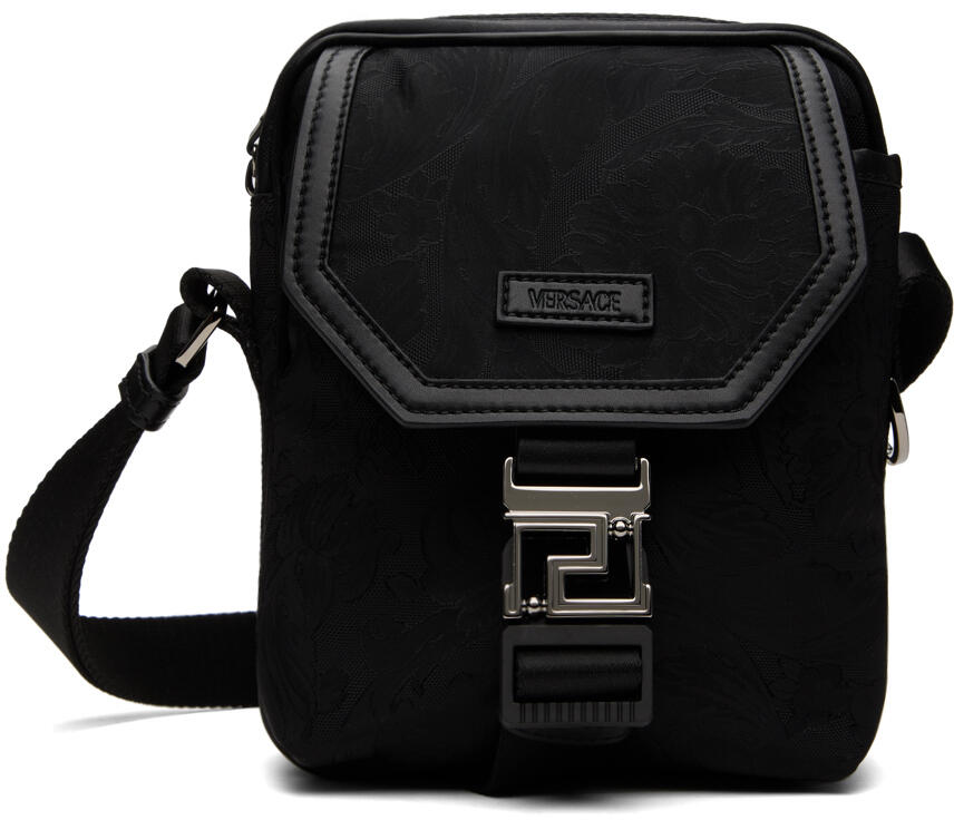 Versace Black Neo Nylon Jacquard Crossbody Bag Cover