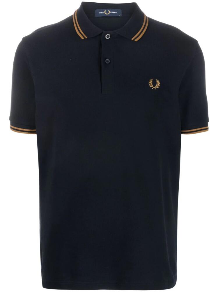 Fred Perry embroidered-logo polo shirt - Blue Cover