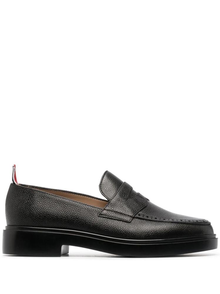 Thom Browne pebbled leather penny loafers - Black Cover