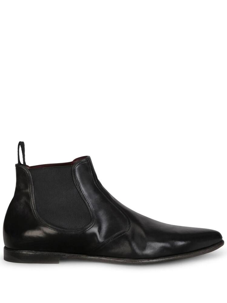 Dolce & Gabbana slip-on calf leather boots - Black Cover