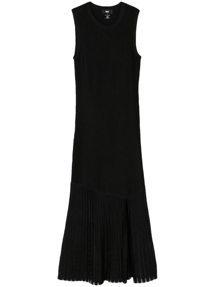 DKNY ribbed-knit maxi dress - Black Cover