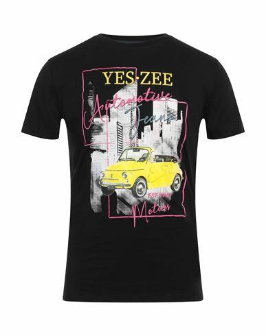 Yes Zee By Essenza Man T-shirt Black Cotton Cover