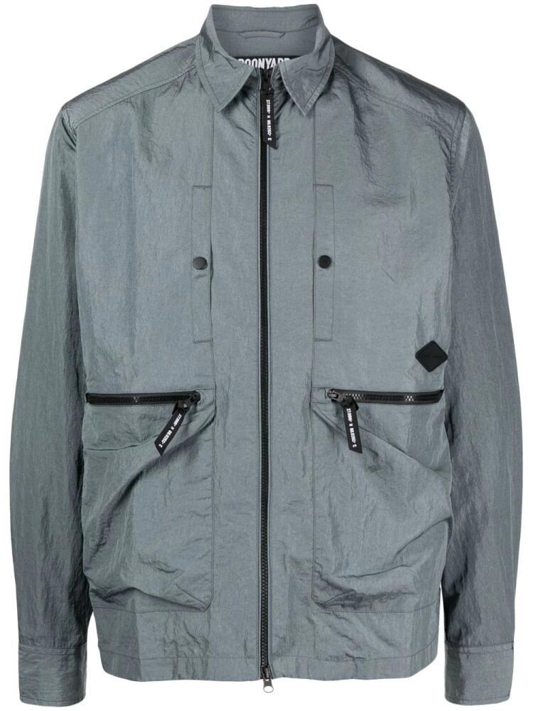 Spoonyard zip-pockets lightweight shirt jacket - Blue Cover