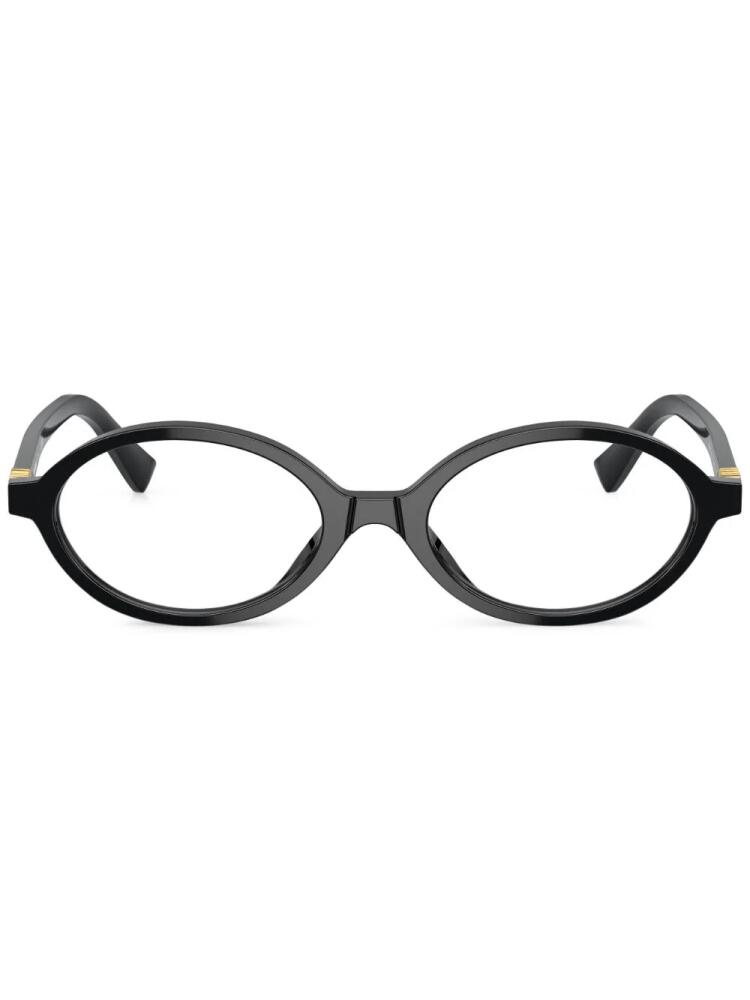 Miu Miu Eyewear oval optical glasses - Black Cover