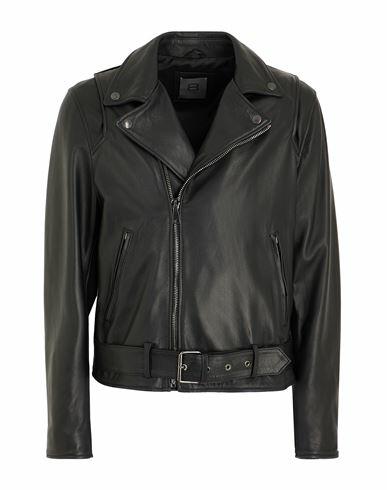 8 By Yoox Leather Biker Jacket Man Jacket Black Lambskin Cover