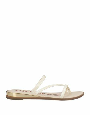 Gioseppo Woman Thong sandal White Soft Leather Cover