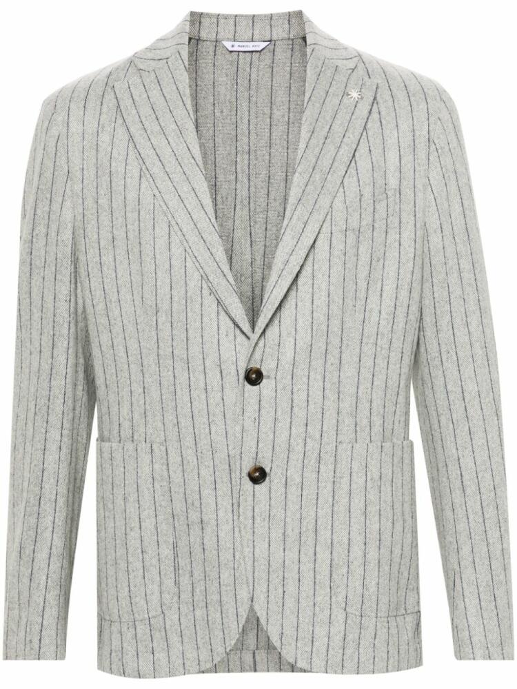 Manuel Ritz pinstripe single-breasted blazer - Grey Cover