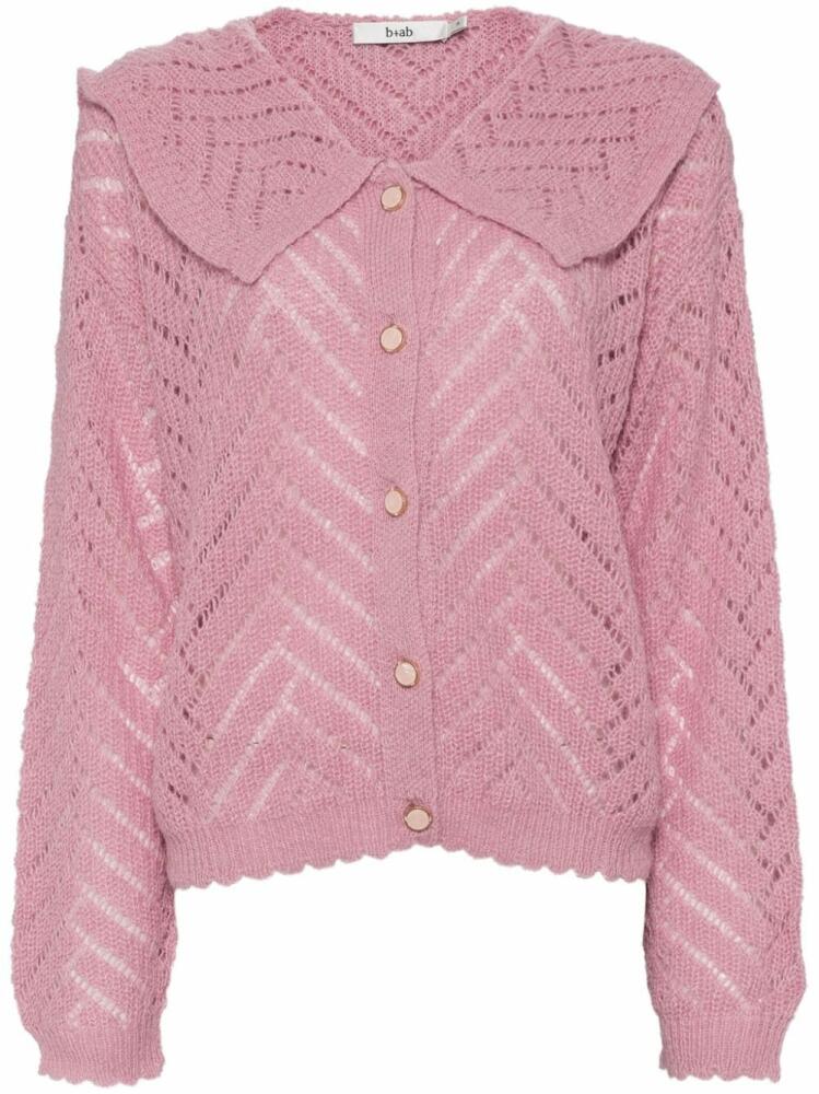 b+ab long-sleeved button-up cardigan - Pink Cover