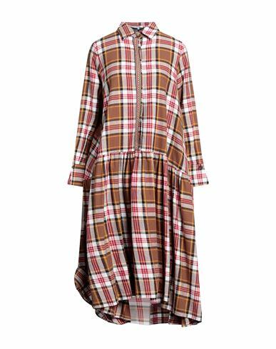 Nora Barth Woman Midi dress Brown Polyester, Elastane Cover