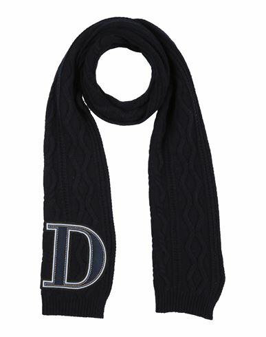 Dondup Man Scarf Midnight blue Wool, Recycled polyamide Cover