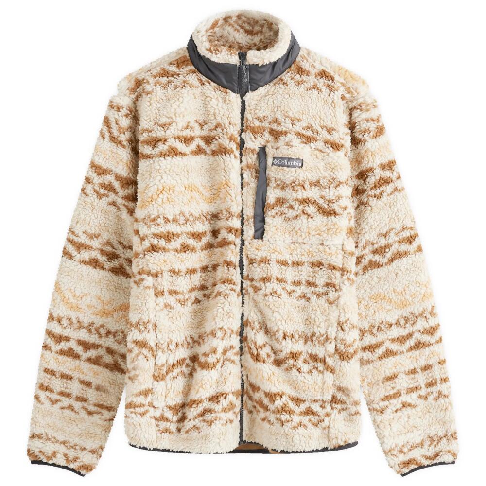 Columbia Men's Winter Pass Printed Fleece II Jacket in Dark Stone/Delta Madras Multi Cover