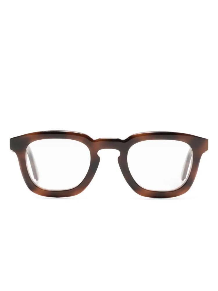 Moncler Eyewear tortoiseshell rectangle-frame glasses - Brown Cover