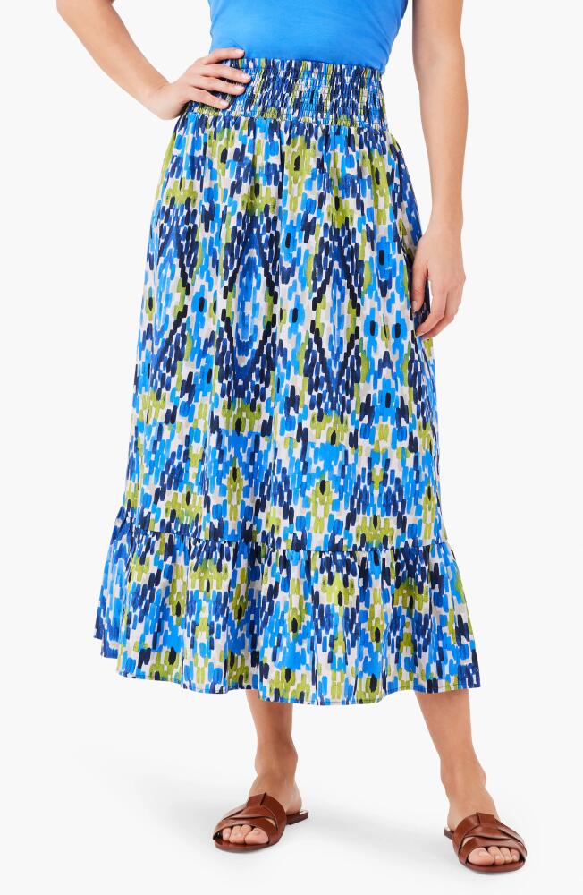 NIC+ZOE Diamond Dash Tiered Maxi Skirt in Blue Multi Cover