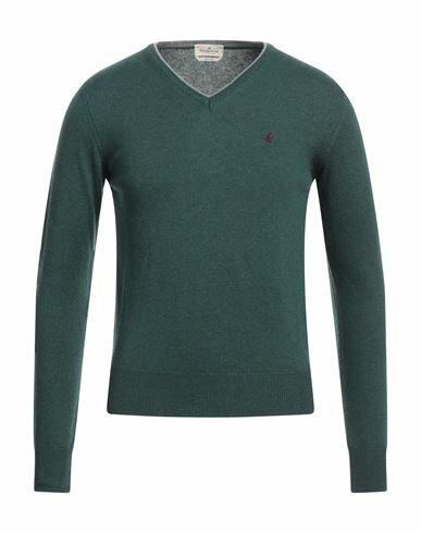 Brooksfield Man Sweater Dark green Virgin Wool Cover