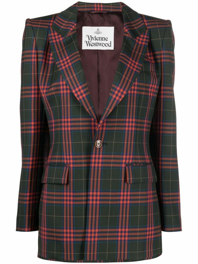 Vivienne Westwood Lelio checked virgin wool blazer - Red Cover