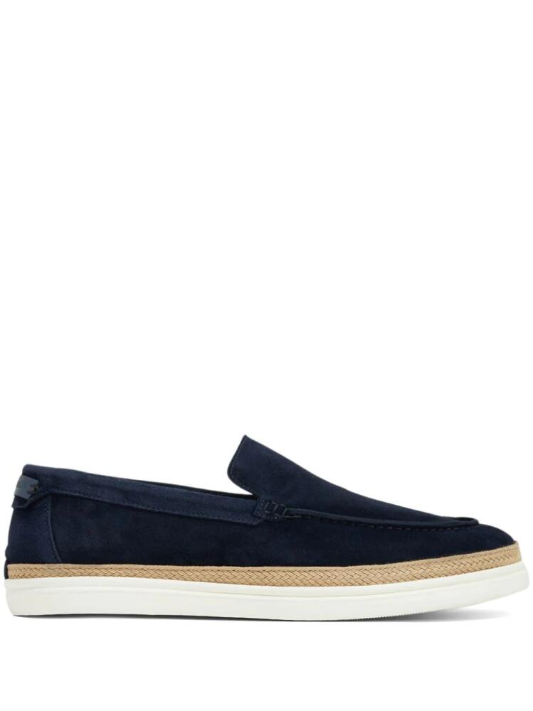 Barrett almond-toe suede loafers - Blue Cover