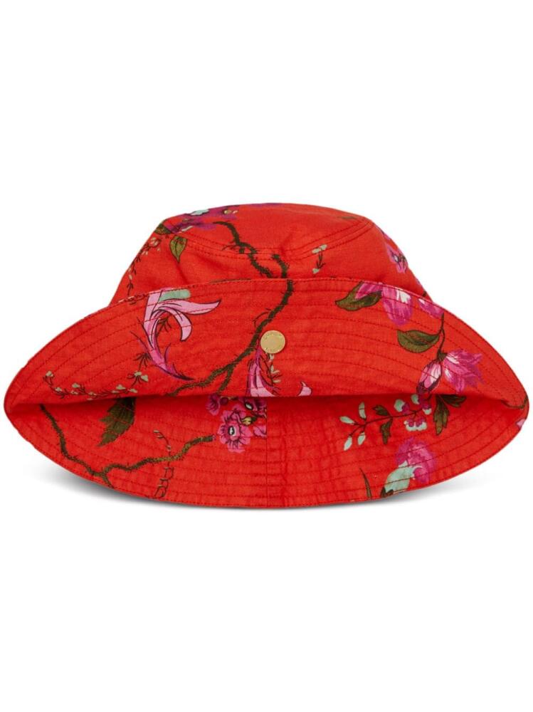 ERDEM floral-print bucket hat - Red Cover