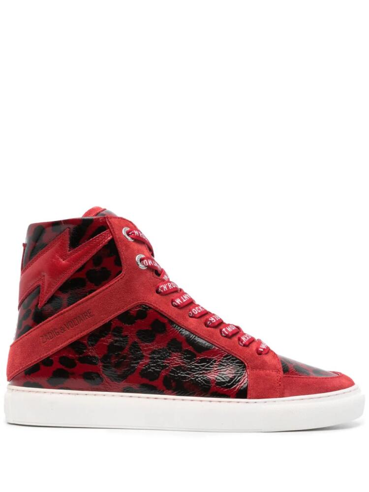 Zadig&Voltaire ZV1747 High Flash panelled sneakers - Red Cover