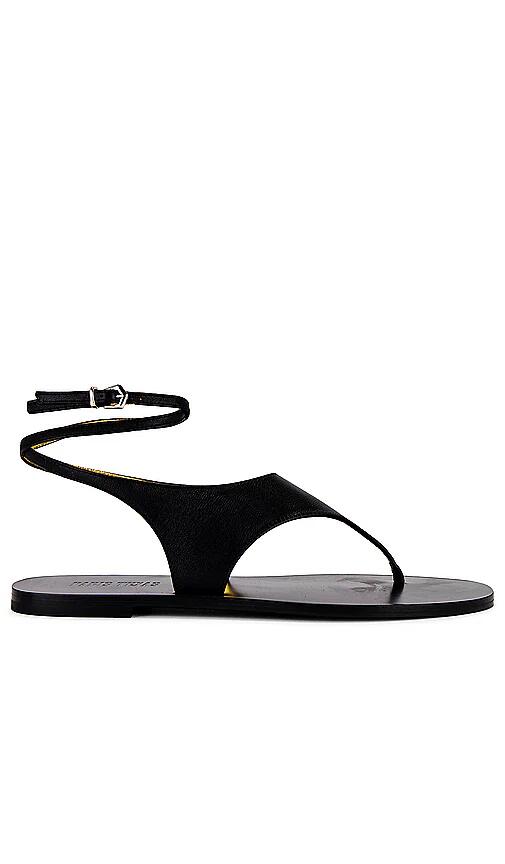 Paris Texas Amalfi Flat Sandal in Black Cover