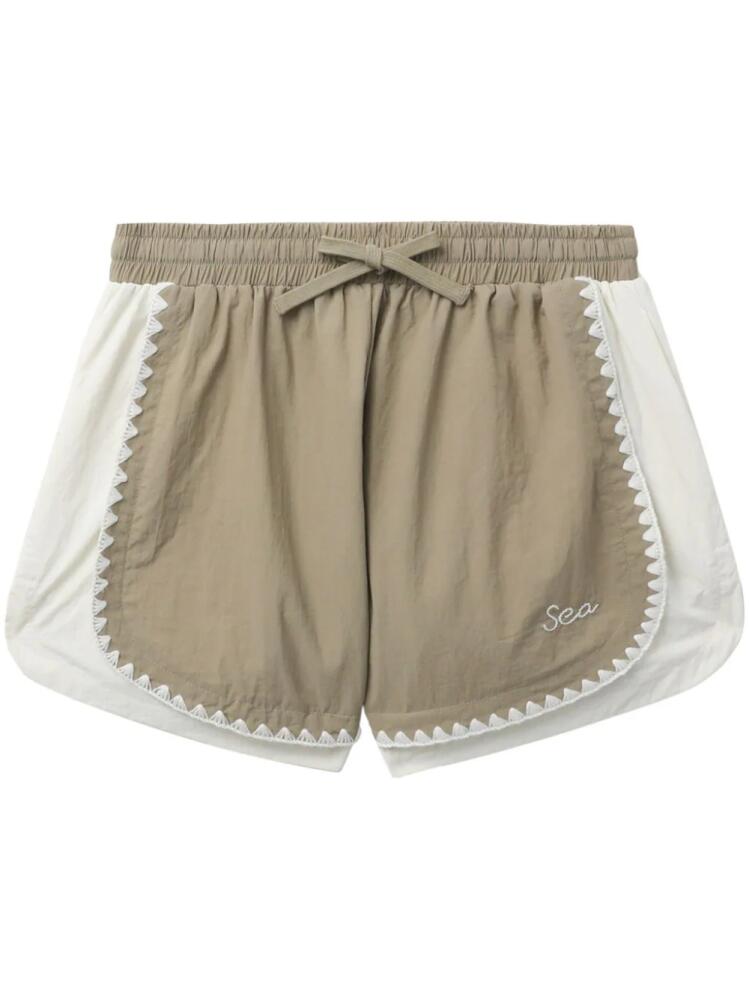 Sea colourblock panelled shorts - Neutrals Cover