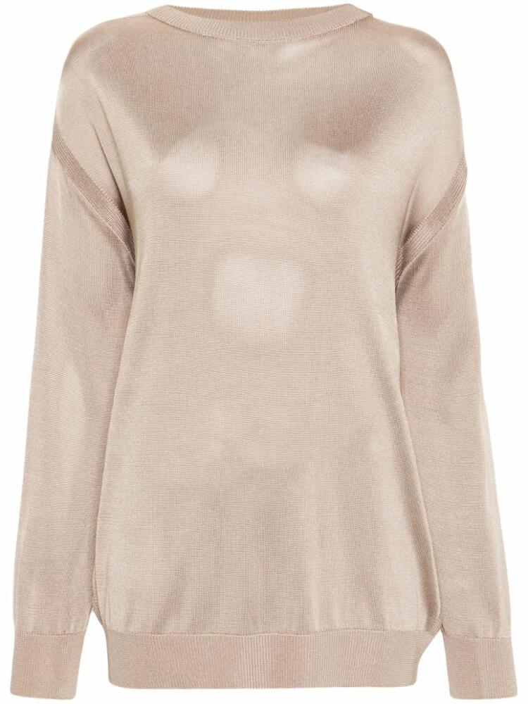 SA SU PHI long-sleeves cut-out jumper - Neutrals Cover