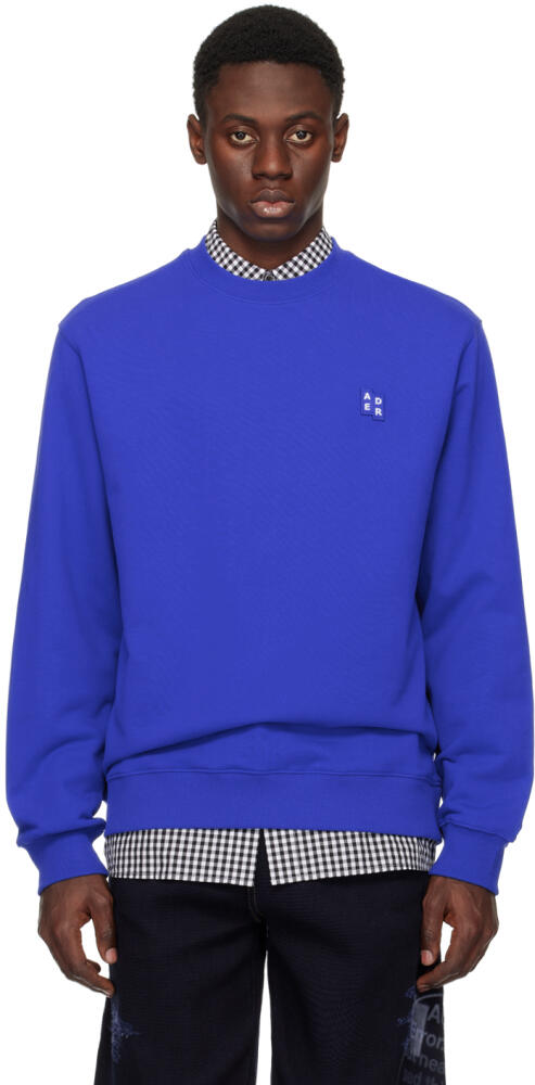 ADER error Blue Significant Patch Sweatshirt Cover