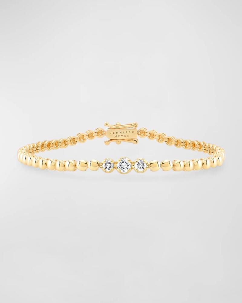 Jennifer Meyer Mini Bezel Tennis Bracelet with 3 Set Diamonds Cover