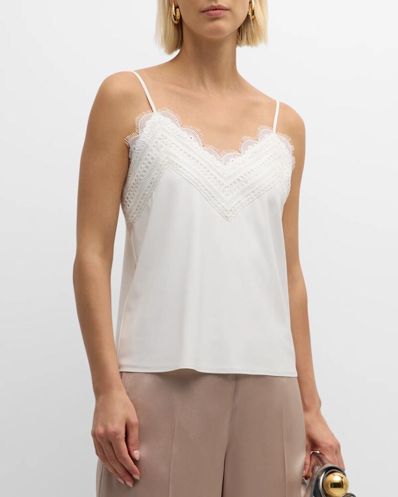 Elie Tahari The Mazzy Lace-Trim Tank Top Cover