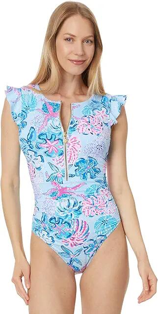 Lilly Pulitzer Jossette One-Piece (Multi Bahamas Beachcomber) Women's Swimsuits One Piece Cover