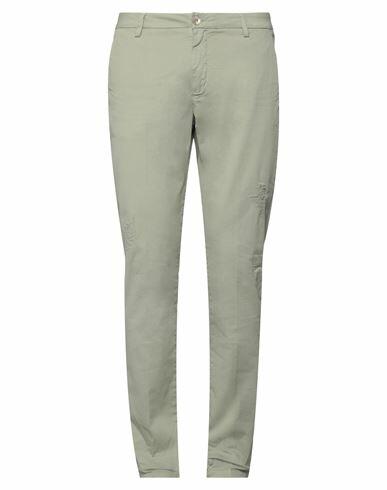 Aglini Man Pants Sage green Cotton, Elastane Cover