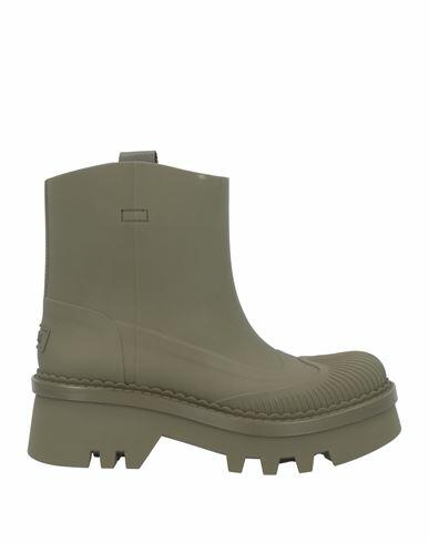 Chloé Woman Ankle boots Military green Rubber Cover