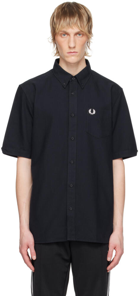 Fred Perry Navy Embroidered Shirt Cover