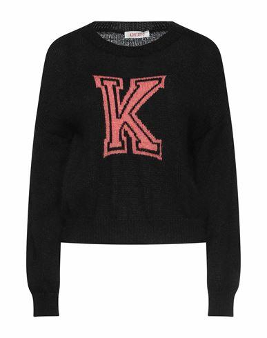 Kontatto Woman Sweater Black Acrylic, Mohair wool, Polyamide Cover