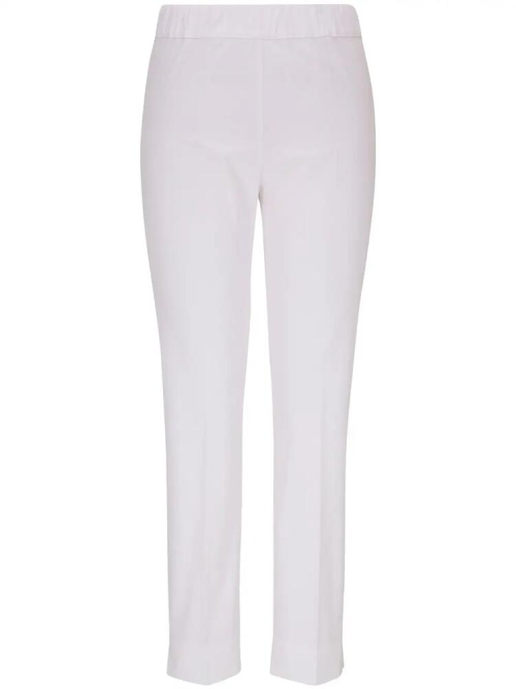 D.Exterior tailored-cut slim-fit trousers - White Cover