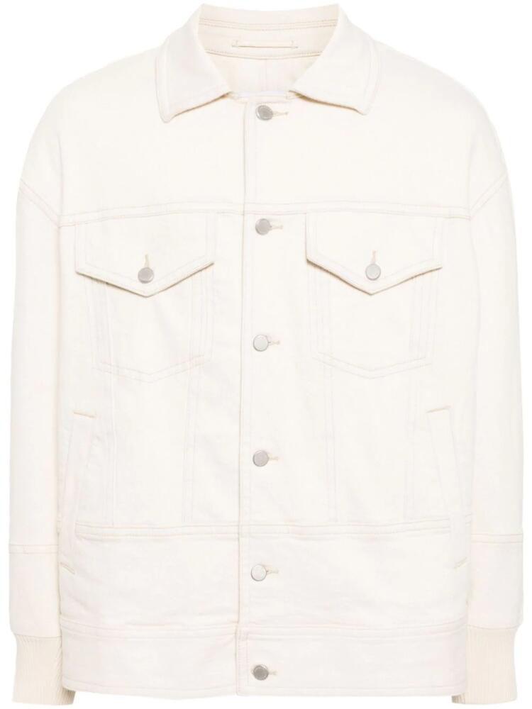 CROQUIS classic-collar cotton-blend denim jacket - White Cover