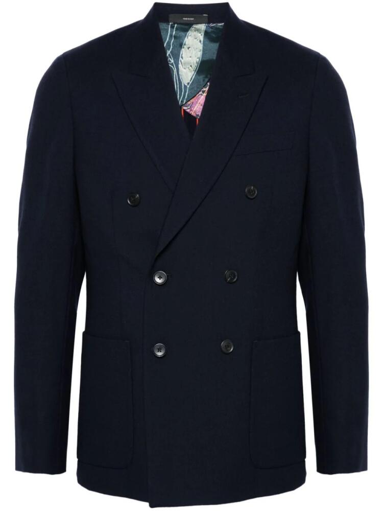 Paul Smith notched lapels double-breasted blazer - Blue Cover