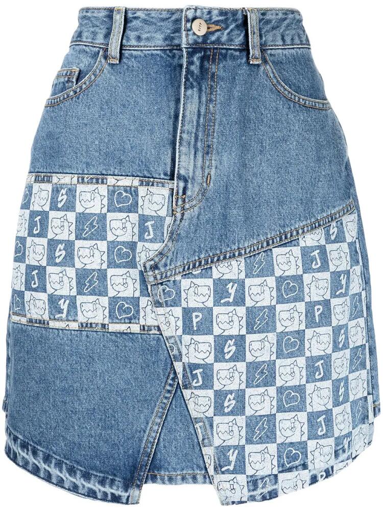 SJYP x Sambypen denim skirt - Blue Cover