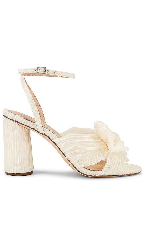 Loeffler Randall Camellia Pleated Bow Heel in White Cover