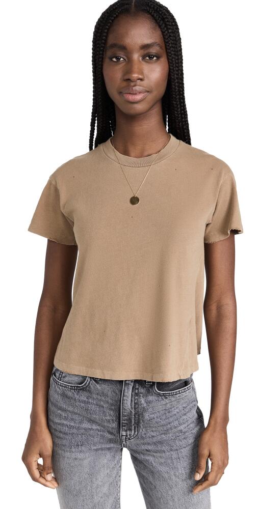 MADEWORN ROCK Crop Solid Tee Fawn Cover