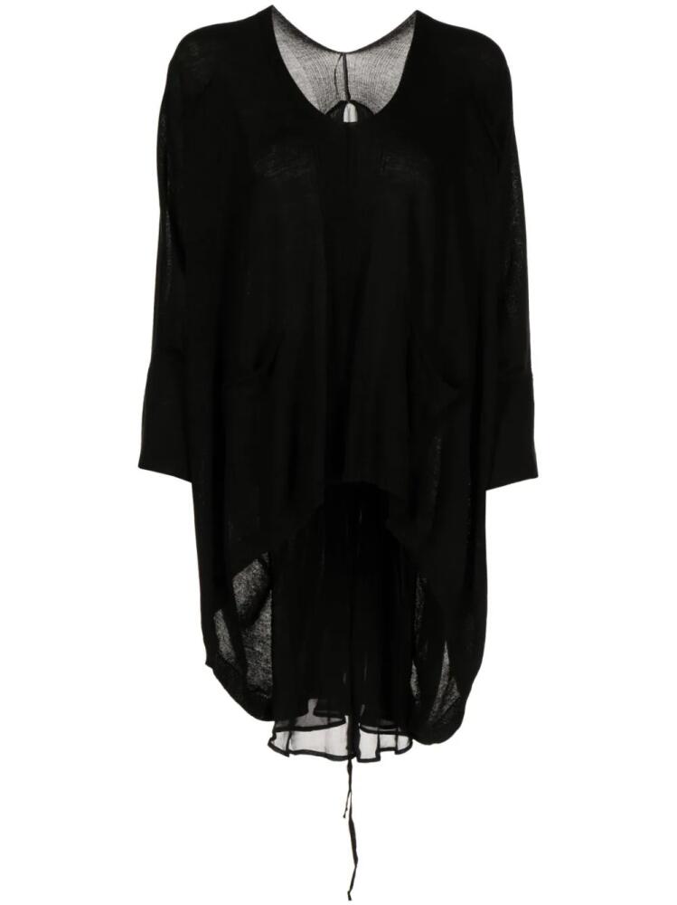 Masnada semi-sheer cotton tunic - Black Cover