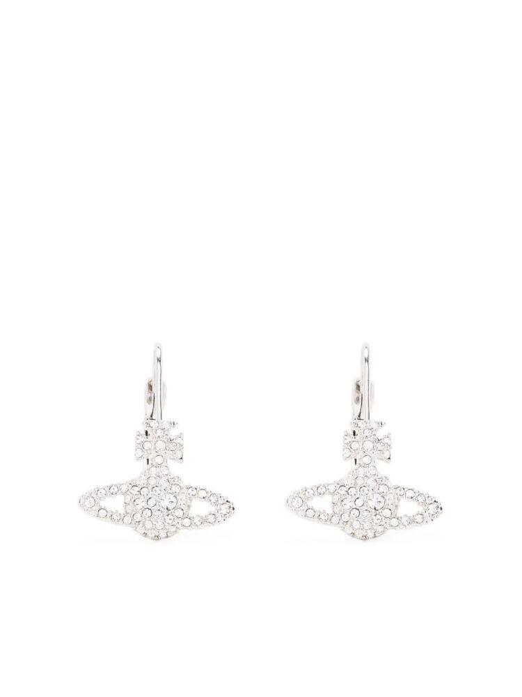 Vivienne Westwood Grace Orb crystal drop earrings - Silver Cover