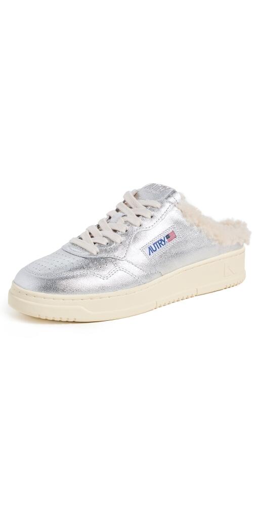 Autry Mule Low Sneakers Leat/Shearling Silver Cover