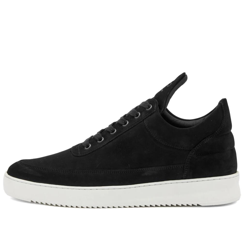 Filling Pieces Men's Low Top Ripple Nappa Sneakers in Black/White Cover