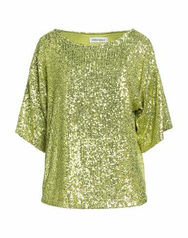 Brand Unique Woman Top Acid green Polyester, Elastane Cover