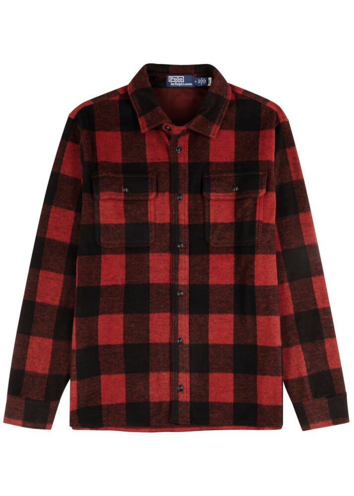 Polo Ralph Lauren Checked Brushed-twill Overshirt - Red Cover