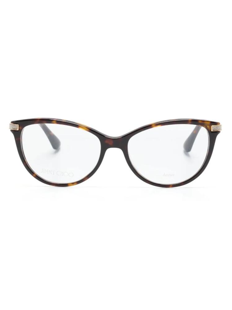 Jimmy Choo Eyewear cat-eye tortoiseshell glasses - Brown Cover